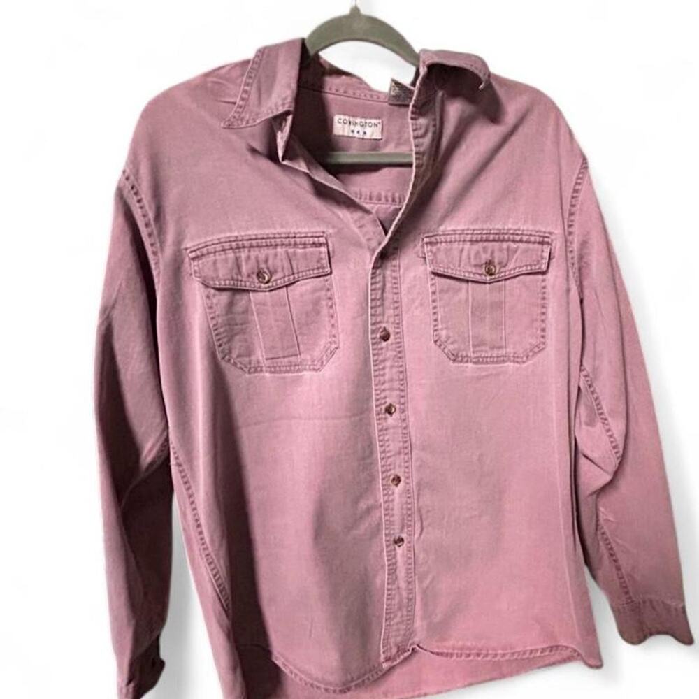 Medium relaxed vintage Covington perfectly faded burgundy button up shirt